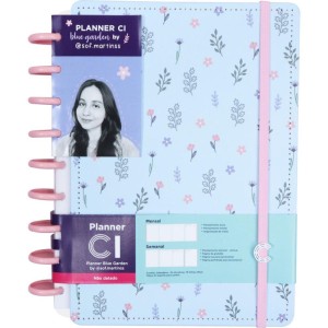 Caderno Inteligente Planner Medio Blue Garden-098743-38126