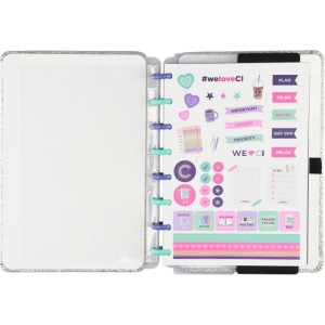 Caderno Inteligente A5 Lets Glitter Silver 2.0-108960-24236