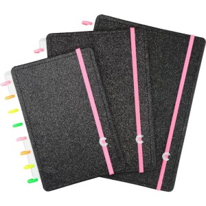 Caderno Inteligente Grande Lets Glitter Neon Black-108965-22425