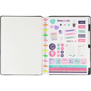 Caderno Inteligente Grande Lets Glitter Neon Black-108965-31150