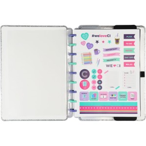 Caderno Inteligente Medio Lets Glitter Silver 2.0-108961-35955