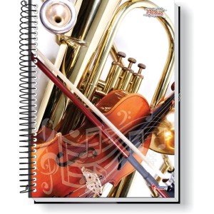 Caderno Musica 8 Capas 1/4 64 Folhas 63g.-085883-35598