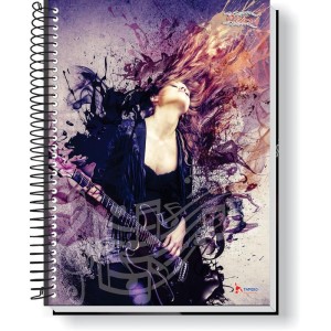 Caderno Musica 8 Capas 1/4 64 Folhas 63g.-085883-69205