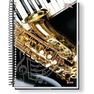 Caderno Musica 8 Capas 1/4 64 Folhas 63g.-085883-80756