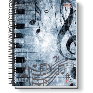 Caderno Musica 8 Capas 1/4 64 Folhas 63g.-085883-88698