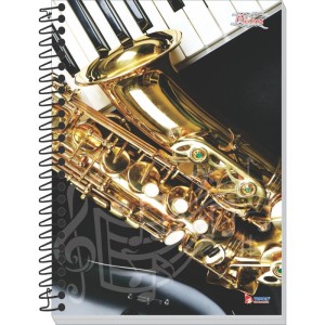 Caderno Musica 8 Capas 64 Folhas 63g. Univ.-081671-65390