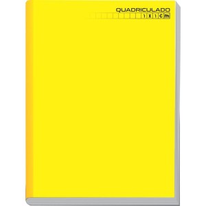 Caderno Quadriculado 1/4 1x1cm 96f Brochura C.d. Amarel-100232-24847