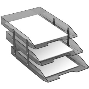 Caixa Correspondencia Tripla Movel Articulavel Fume-003204-63377