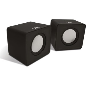 Caixa De Som P/ Computador Speaker Cube Preta 3w Usb/p2-085117-14371