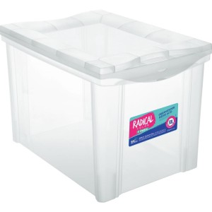 Caixa Plastica Multiuso Medio Cristal Organizador 30l-085829-28756