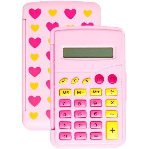 Calculadora De Bolso 8 Dig. Rosa Flip Flor C/bat.-106830-25109