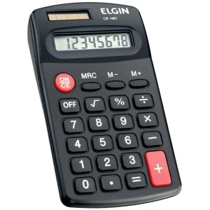 Calculadora De Bolso 8 Dig. Solar/pilha Aa Preta-039168-11971