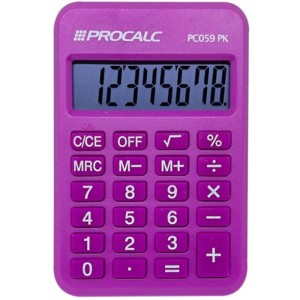 Calculadora De Bolso 8 Digitos Rosa-096669-45755