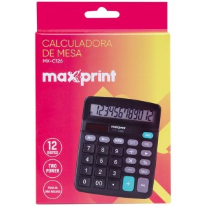 Calculadora De Mesa 12 Dig Mx-c 126 Preta-106369-83153