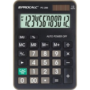 Calculadora De Mesa 12 Dig. Gde. Preta Pc286-052174-27755