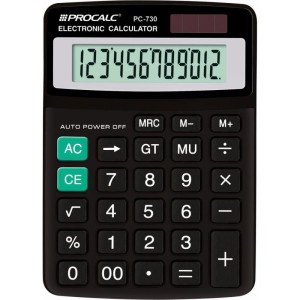 Calculadora De Mesa 12 Dig. Pc730 Preta-071357-52692