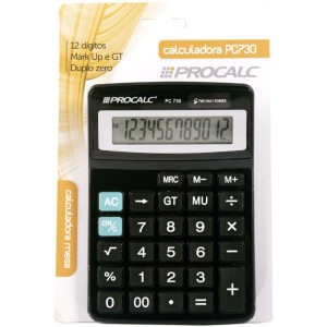 Calculadora De Mesa 12 Dig. Pc730 Preta-071357-89068