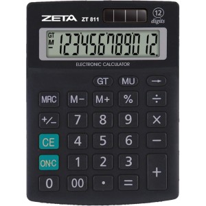 Calculadora De Mesa 12 Dig. Zeta Zt811 Preta-052001-38953