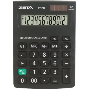 Calculadora De Mesa 12 Dig. Zetta Zt712 Preta-078188-15448