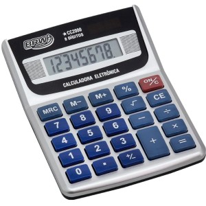 Calculadora De Mesa 8 Dig. 12,5x9,7x3,1cm Prata-096193-16869