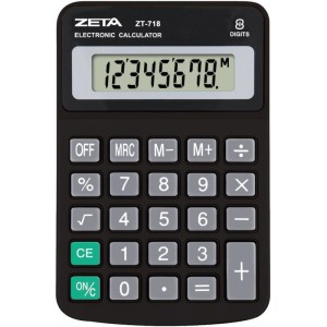 Calculadora De Mesa 8 Dig. Zeta Zt718 Preta-078187-31485