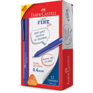 Caneta Com Ponta Porosa Fine Pen 0,4mm Ultra Fina Azul-011915-54501