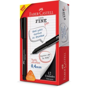 Caneta Com Ponta Porosa Fine Pen 0,4mm Ultra Fina Pret-011916-53339