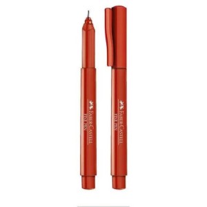 Caneta Com Ponta Porosa Fine Pen 0,4mm Ultra Fina Verm-011917-17364