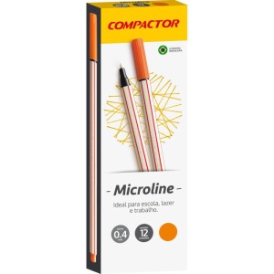 Caneta Com Ponta Porosa Microline 0,4mm Laranja-104696-29255