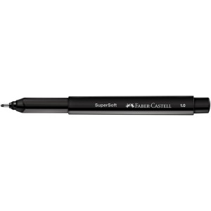 Caneta Com Ponta Porosa Supersoft Pen 1.0mm Preta-099907-14948