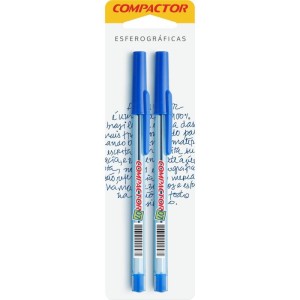 Caneta Esferografica 0,7mm Blister C/2 Azuis