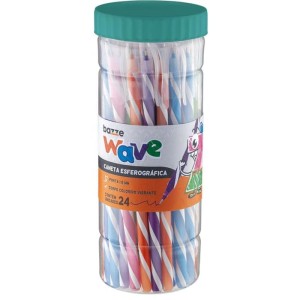 Caneta Esferografica Bazze Wave 1.0mm 6cores-100127-29643