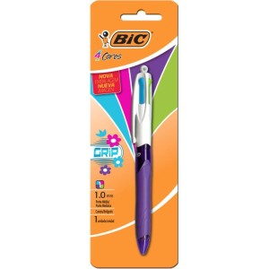 Caneta Esferografica Bic 4 Cores Grip Fashion-080007-69492