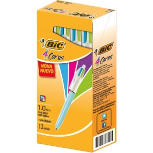 Caneta Esferografica Bic 4 Cores Refresh Corpo Azul-067349-41820