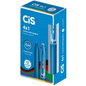 Caneta Esferografica Cis 4x1 0.7mm Az/pt/vm/vd-095920-87135