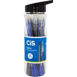 Caneta Esferografica Cis Spiro 0,7mm Azul E Preta-081447-17355