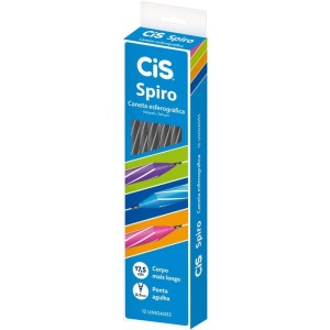 Caneta Esferografica Cis Spiro 0,7mm Preta-096330-63389