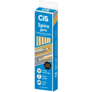 Caneta Esferografica Cis Spiro Gem 0,7mm Azul-096336-17219