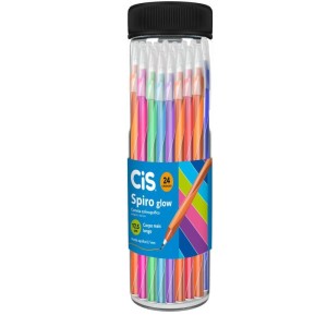 Caneta Esferografica Cis Spiro Glow 0,7mm Cores-096337-37535