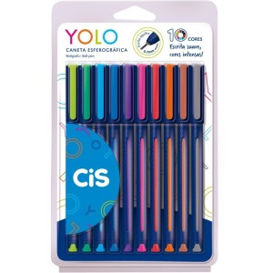 Caneta Esferografica Cis Yolo 0.7mm 10 Cores-101876-16827