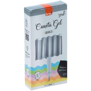 Caneta Gel 1.0mm Branca-105701-16791