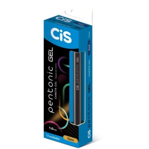 Caneta Gel Cis Pentonic 1,0mm Ouro-103311-14952