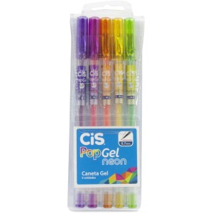 Caneta Gel Cis Pop Neon 5 Cores 0.7mm-069528-42093