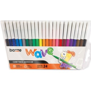 Caneta Hidrografica Bazze Wave 24 Cores-091922-44454