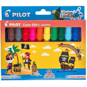 Caneta Hidrografica Color 850l Junior 12 Cores