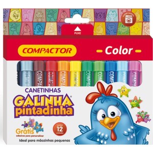 Caneta Hidrografica Galinha Pintadinha 12cores-098603-28979