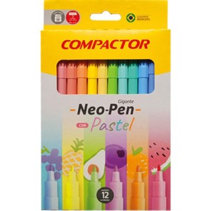 Caneta Hidrografica Neo Pen Gigante 12 Cores Paste-079354-35301