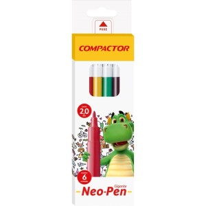 Caneta Hidrografica Neo-pen Gigante 06 Cores-001621-16032