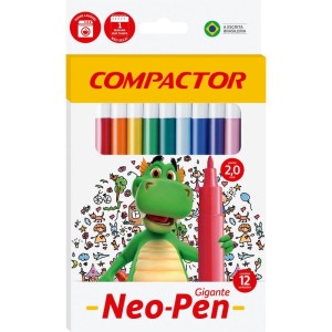 Caneta Hidrografica Neo-pen Gigante 12 Cores-001620-95818