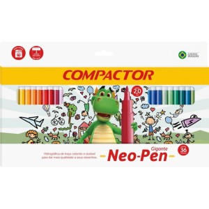 Caneta Hidrografica Neo-pen Gigante 36 Cores-024574-18448